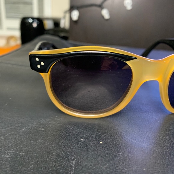 Mike Giant Frames by Melissa Eyewear GLA.53 C.240 Yellow Vintage Brow Line - Picture 3 of 7